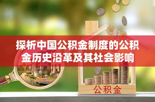 游仙探析中国公积金制度的公积金历史沿革及其社会影响